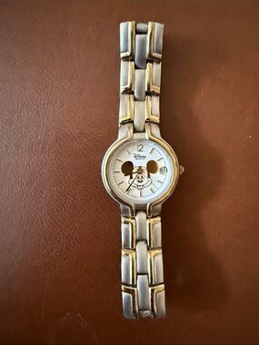 Disney Mickey Mouse Two-Tone Silver and Gold Bracelet Watch
